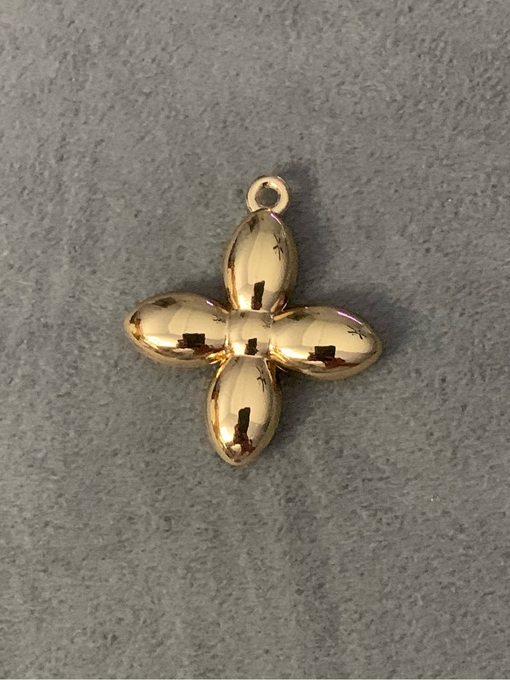 Double-Sided Gold Clover Pendant Charm